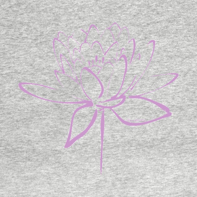 Lavender Lotus Calligraphy by MakanaheleCreations